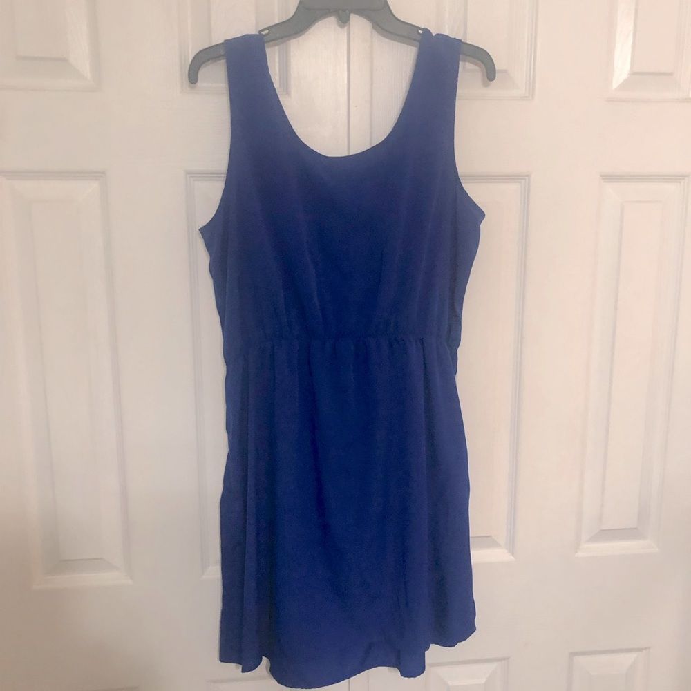 Pinky royal blue ruffle sleeveless dress size XL - Picture 2 of 2